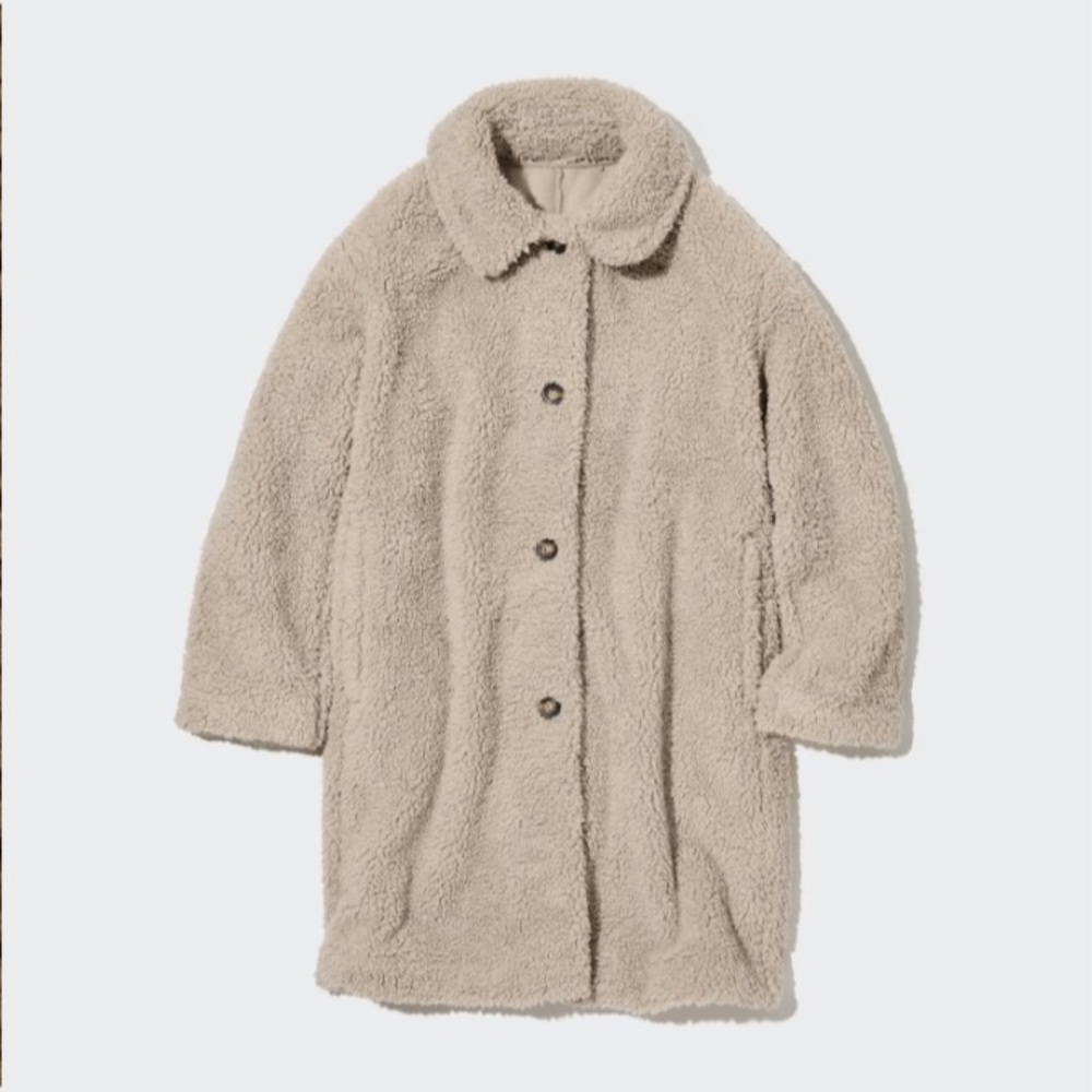 Uniqlo Windproof Outer Single Breasted Fleece Coat